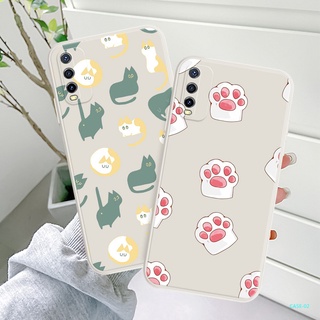 เคสซิลิโคนนิ่ม ลายอุ้งเท้าแมว สําหรับ OPPO Reno 5 4 4G OPPO Reno 6 3 2F OPPO Reno 4 5 Pro Plus A91 F15 Reno 2Z*H162