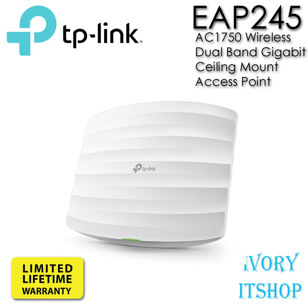 TPLink EAP245 AC1750 Wireless Dual Band Gigabit Ceiling Mount Access