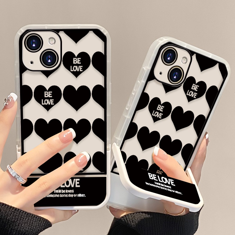 เคสโทรศัพท์มือถือ ซิลิโคนนุ่ม TPU ใส กันกระแทก พร้อมที่ตั้งวาง สําหรับ iPhone 13 12 11 10 Pro XS Max X XR 8 7 6 6S Plus SE 2020