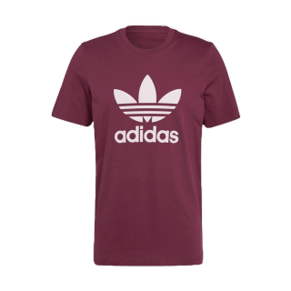 adidas ไลฟ์สไตล์ เสื้อยืด Adicolor Classics Trefoil ผู้ชาย สีแดงเบอร์กันดี H06641