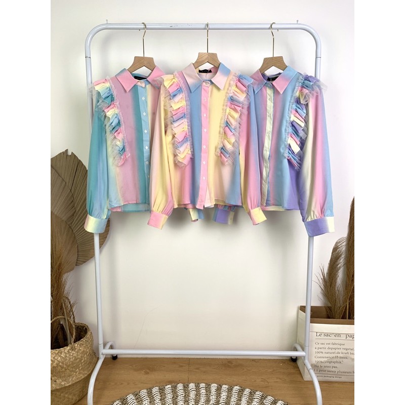 [WHOLESALE] JR0127 - FAY RUFFLE TOPS (3 ชิ้น @ Rp. 90,000)