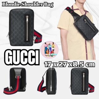 Gucci  GG Supreme กระเป๋าเข็มขัดผ้าแคนวาส/กระเป๋าโทรศัพท์มือถือ/กระเป๋าใส่เหรียญ