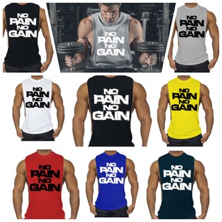 เสื้อกล้ามฟิตเนส/ออกกำลังกาย "NO PAIN NO GAIN"