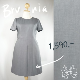 Brunia Gray Dress บรูเนีย เกร์ เดรส(M 38-31-40, L 40-34-42, XL 42-36-44, XXL 44-38-46)