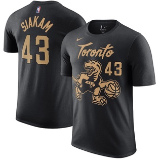 พร้อมส่ง เสื้อยืดบาสเก็ตบอล ลาย NBA TORONTO RAPTORS CITY EDITION 21/22 Black - 43 PASCAL - 23 Fred VanVleet