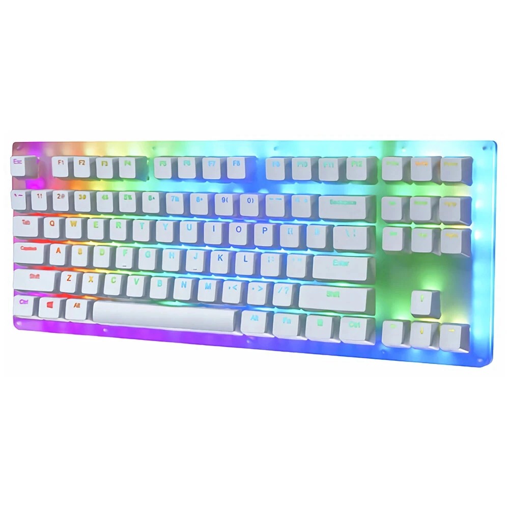 Womier K87A mechanical keyboard คีย์บอร์ด TKL Hot-Swap คีย์ไทย - อังกฤษ ไฟลอด มีสาย ไฟ RGB Mechanica