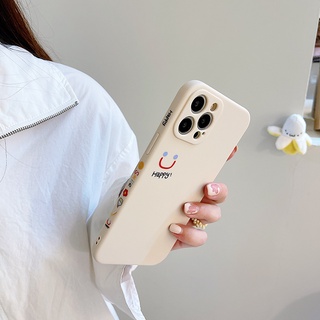 Iphone case painted cartoon smiling face on the side soft Case For iPhone 11 Pro Max X Xr Xs Max 7 8 Plus Se 2020 12 pro max 12 mini 13 pro max 13 mini