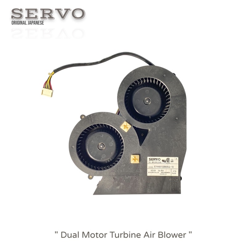 โบลเวอร์ พัดลม Blower 12V 1A/EA 12W 4inchx2 โบลเวอร์ระบายความร้อน พัดลมระบาย  E1146X12B8AQ-10 SERVO