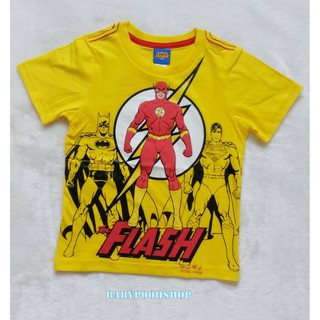 Justice League : เสื้อยืดสกรีนลาย FLASH สีเหลือง (งานช้อป)