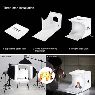🎁COD🎁LED สตูดิโอถ่ายภาพ มีพื้นหลังให้มา 6สี กล่องถ่ายภาพ กล่องไฟถ่ายภาพ Light Box Studio สตูดิโอ