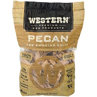 🔥แนะนำ!! Western Pecan b b q Smoking Chips  เศษไม้ หอม รมควัน กลิ่น พีแคน เวสเทิร์น  2.25 ปอน คุณภาพระดับพรีเมี่ยม