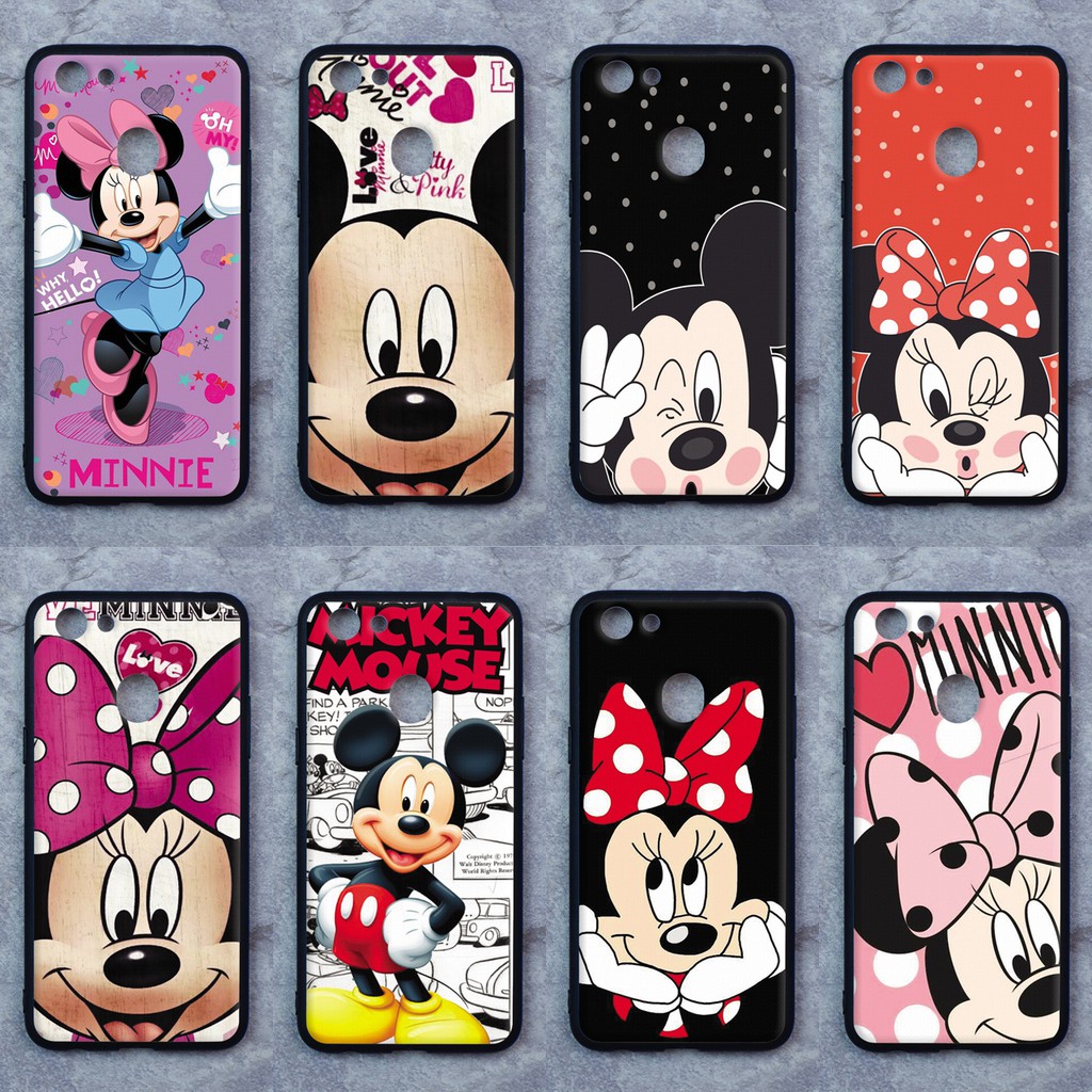 เคส Oppo F5 / A73 / A79 ใช้เคสเดียวกัน ลายมิกกี้-มินนี่  ขอบนิ่มหลังแข็ง เคสมือถือ เคสโทรศัพท์ Case