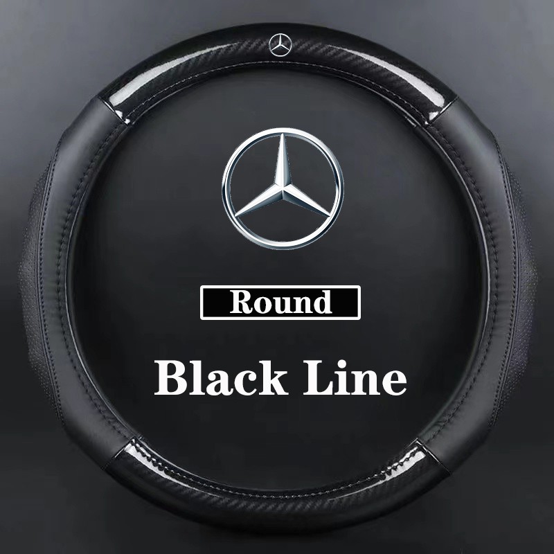 Mercedes Benz Carbon Fibre หนังพวงมาลัยรถสําหรับ W204 E213 E212 E211 A176 B246 B245 C205 C204 CL216 CL215 อุปกรณ์เสริม