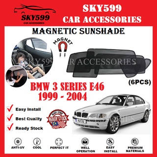 ม่านบังแดดแม่เหล็ก สําหรับ BMW 3 Series E46 1999-2004 [6 ชิ้น]