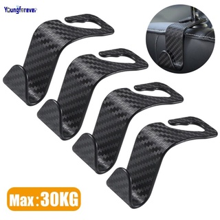 ตะขอแขวนเบาะหลังรถยนต์ คาร์บอนไฟเบอร์ แบบพกพา สําหรับอุปกรณ์…