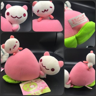 ตุ๊กตา RARE Kawaii San-X Japan Momo Peach Panda 9" Plush 2003 MWT ป้ายห้อย ลิขสิทธิ์แท้ ขนาด7นิ้ว