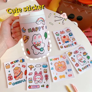 Yoyo สติ๊กเกอร์ลายการ์ตูนหมีน่ารักสไตล์เกาหลีสําหรับติดตกแต่ง