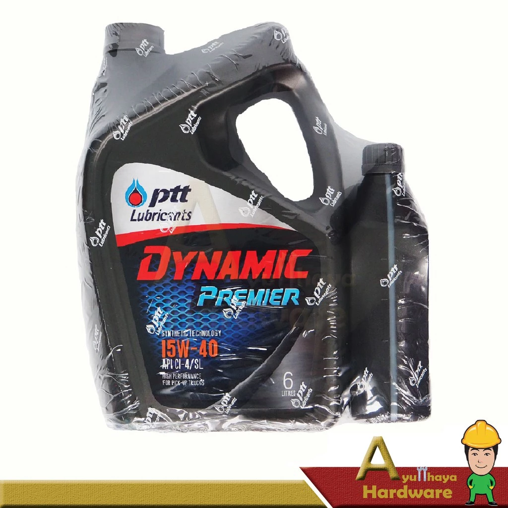 น้ำมันเครื่องรถยนต์ DYNAMIC PREMIER 15W-40 ปริมาณ 6+1 ลิตร ปตท.