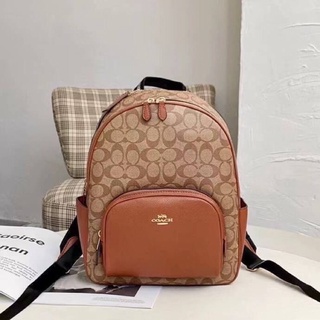 💥COACH COURT BACKPACK IN SIGNATURE CANVAS