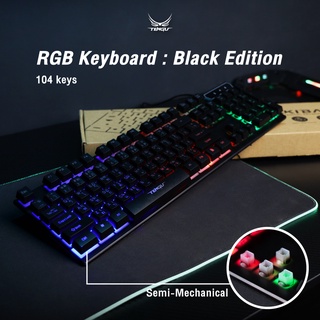 🍭AKIBA Gaming Keyboard🍭คีย์บอร์ดเกมมิ่งRGB  (Semi-Mechanical) by Tengu Gaming Gears เทนงุ​ภูต