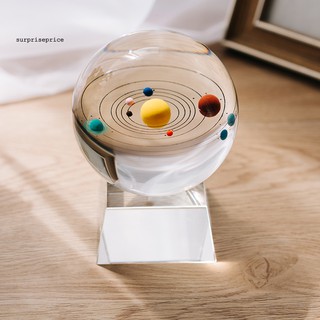 Spp_ลูกบอลคริสตัล 3D พร้อมระบบสุริยะ พร้อมฐานไฟ LED ของขวัญวันเกิด สําหรับเด็ก