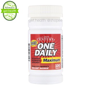 ⭐⭐⭐พร้อมส่ง วิตามินรวม 21st Century, One Daily, Maximum, Multivitamin Multimineral, 100เม็ด