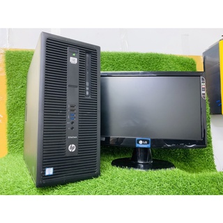 HP EliteDesk 800 G2 MT  พร้อมจอ 19 นิ้ว คอม พิวเตอร์แบบตั้งโต๊ะ พร้อมใช้งาน