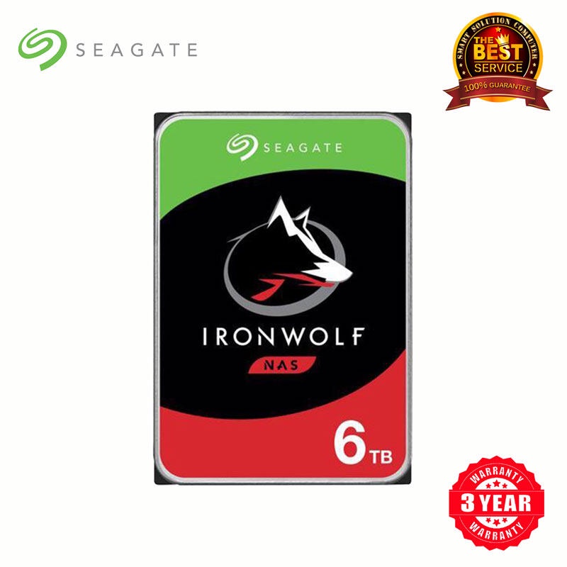 Seagate IronWolf 6TB NAS Hard Drive 7200 RPM 256MB Cache SATA 6.0Gb/s CMR 3.5