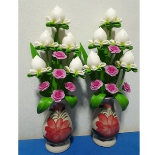 ดอกบัว 12นิ้ว จัดในชุดแจกัน **490฿**(1คู่)