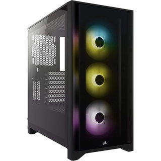 Corsair iCUE 4000X RGB Tempered Glass Mid-Tower ATX Case — Black CC-9011204-WW