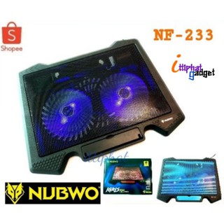 พัดลมโน๊ตบุ๊ค Nubwo Cooler Pad NF-233 2Fan Super Silent 10"-17"//OKER C818 NOTEBOOK COOLING PAD