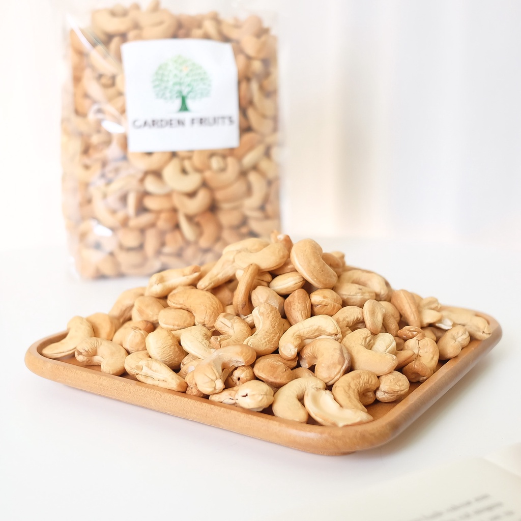 Roasted Cashew nut Whole เม็ดมะม่วงหิมพานต์เม็ดเต็มอบ ขนาดจัมโบ้คัดไซด์พิเศษ เกรด A อบใหม่ตามออเดอร์ By Garden Fruits - รูปที่ 2