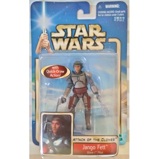 Star wars Attack of the Clones Carded Mandalorian Jango Fett Pilot (AOTC) 3.75