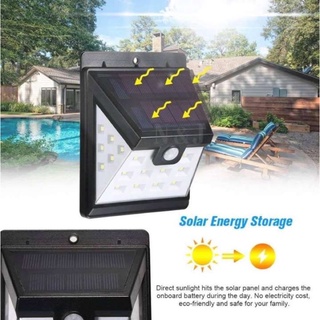 โคมไฟโซล่าเซลล์ Super Split 40LEDไฟโซลาร์ ติดผนัง Solar Powered LED Wall Light Motionสว่างมาก