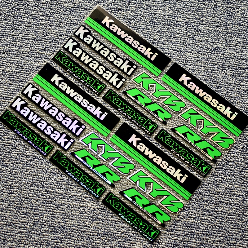 สติกเกอร์สะท้อนแสง กันน้ํา สําหรับติดตกแต่งหมวกกันน็อครถจักรยานยนต์ Kawasaki