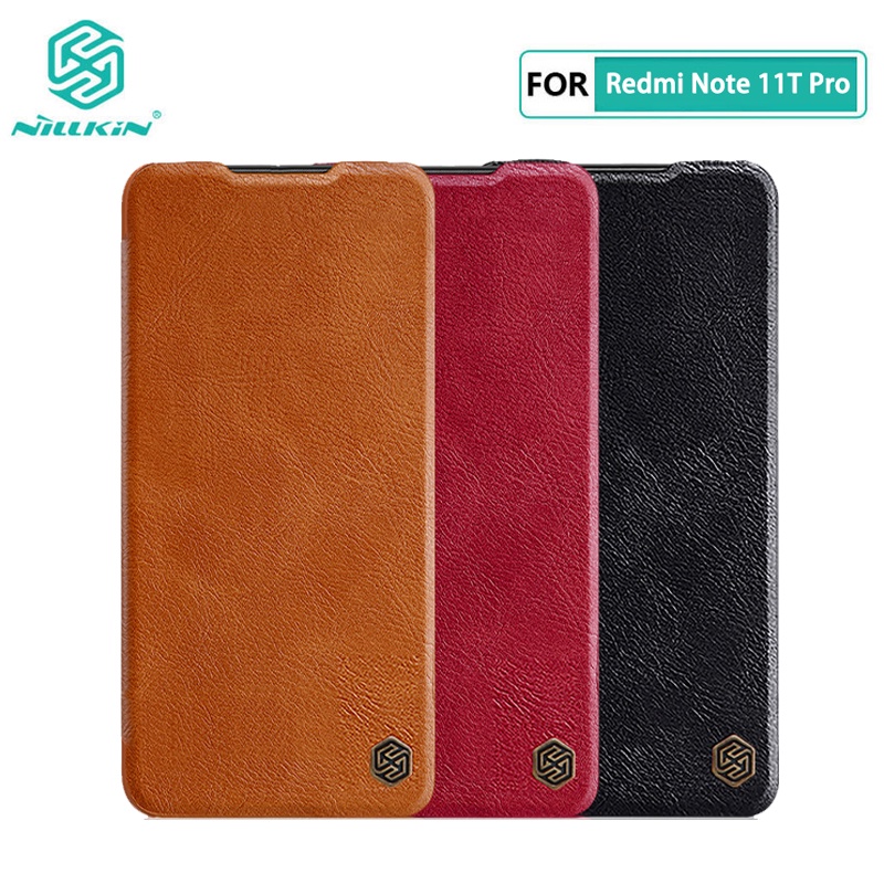 POCO X4 GT เคส Nillkin Qin Series PU หนังเคสสำหรับ Xiaomi POCO X4 GT 5G