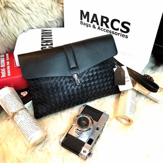 กระเป๋า MARCS LEATHER CLUTCH BAG WITH STRAP