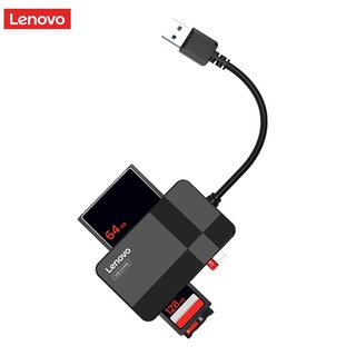 Lenovo Card Reader USB3.0 TF/CF/SD/MS Card อะแดปเตอร์การ์ดรีดเดอร์ดิจิทัล USB 3.0 SD Card Reader 5Gbps 4 In 1 TF CF MS รองรับ 2TB