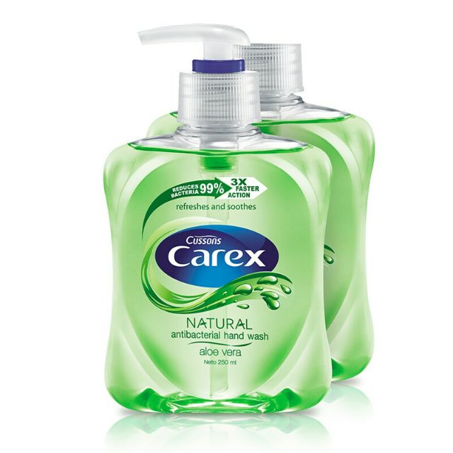 🌟พร้อมส่งค่ะ🌟 >แพ็คคู่สุดประหยัด< Cussons สบู่เหลวล้างมือ Carex - Aloe Vera (Reduces Bacteria 99%)