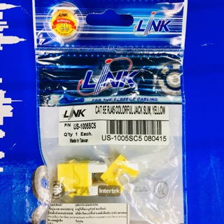 US-1005SC5 Cat5e RJ45 Colorful Jack Slim Yellow Link