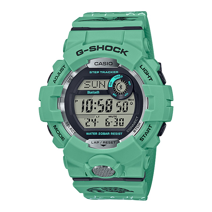 Casio G-Shock นาฬิกาข้อมือผู้ชาย สายเรซิ่น รุ่น GBD-800SLG-3 - FUKUROKUJU SHICHI FUKU JIN LIMITED EDITION - สีเขียว