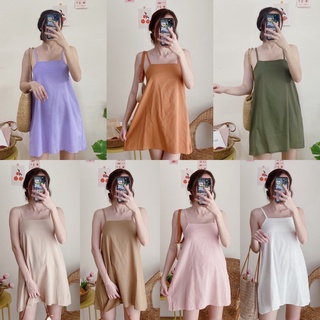 D040 : DV DRESS มินิเดรสสายเดี่ยวโชว์หลัง