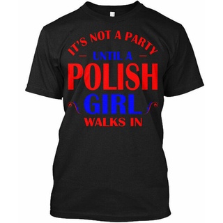 [S-5XL]เสื้อยืด ลาย It Not a Party Until the Brushed