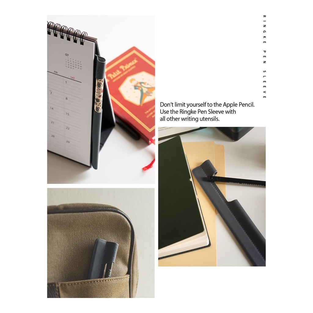 Ringke Apple Pencil Stylus ปลอกที่วางปากกา Samsung S iPad Galaxy Tab Black - รูปที่ 7