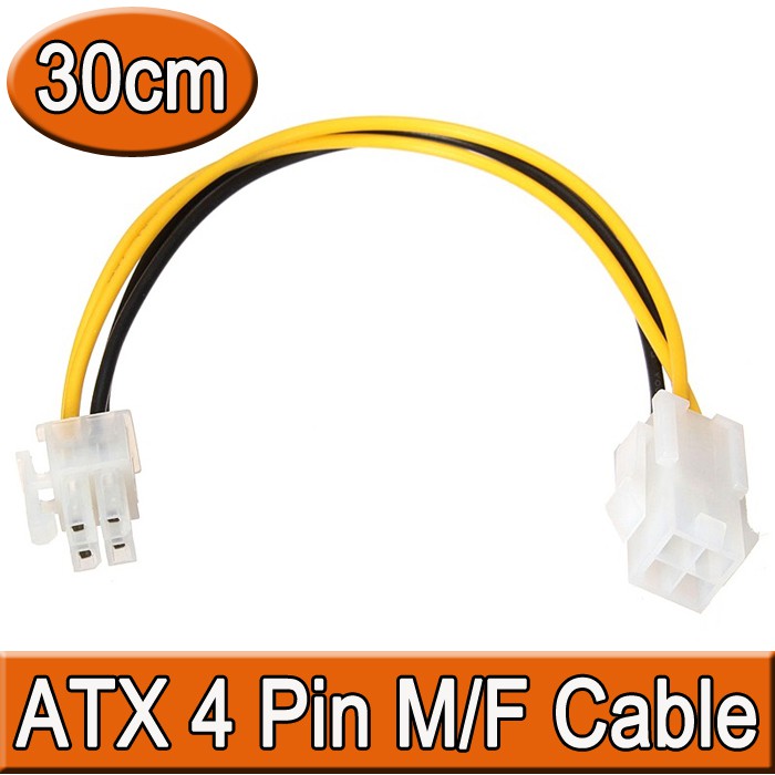 สายต่อ ไฟเลี้ยง ซีพียู แบบ 4Pin (M-F) 1PCs 30cm ATX 4 Pin Male to 4Pin Female PC CPU Power Supply Ex