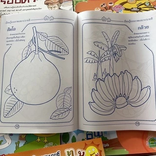 kidtuk ก่อนอนุบาล เรียนรู้ ระบายสี ไดโนเสาร์ ผักและผลไม้ น่ารู้ สินค้าโละ ล้างสต๊อค ราคาพิเศษ