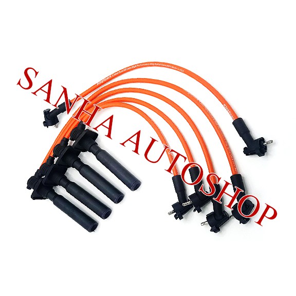 สายหัวเทียนแต่ง Toyota ใส่เครื่อง 4E-FTE เครื่อง 1300 เทอร์โบ Turbo ยี่ห้อ kingspark หนา 8 มิลลิเมตร