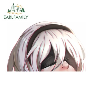 Earlfamily สติกเกอร์ไวนิล NieR Automata ป้องกันรอยขีดข่วน กันแดด ขนาด 13 ซม. x 8.2 ซม. สําหรับติดตกแต่งกระจกรถยนต์ รถจักรยานยนต์