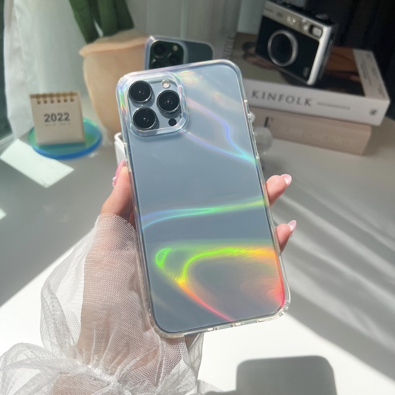 [i15] พร้อมส่งในไทย✨🫧 T3S15 เคสโฮโลแกรมใส S2 hologram เคสเล่นแสง สำหรับ iPhone เคสไอโฟน 7plus-14Plus,15Pro,15Promax