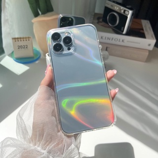 พร้อมส่ง🦋เคสสำหรับ iPhone เคสไอโฟน เคสโทรศัพท์ เคสใส เคสโฮโลแกรมใส S2 hologram case เคสเล่นแสง 7-13Pro,13Promax